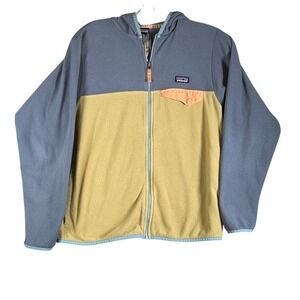 Patagonia Girl Jacket XL D Snap T Color Block Fleece Hooded full zip cozy warm‎